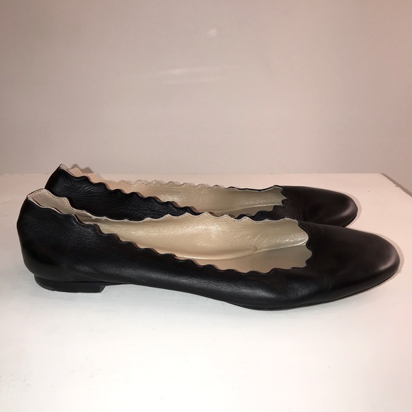 Chloe Shoes - CHLOE LAUREN SCALLOPED BALLET FLATS SIZE 41